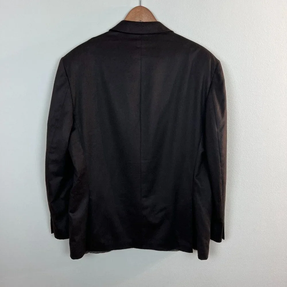 Calvin Klein 100% Cashmere Sport Coat Blazer Jacket 44R Brown‎ 2-Button